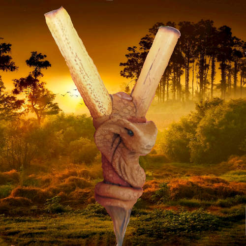 Kuripe Bamboo Totem COBRA Amulet with Stones powerful